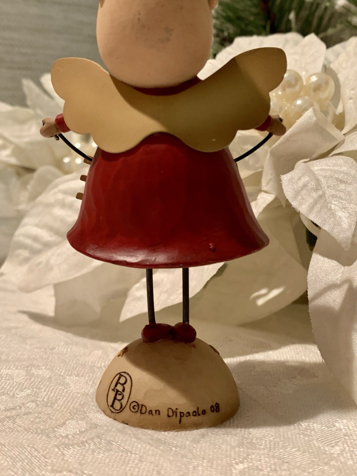 Blossom Bucket Dan Dipaolo Figurine Valentine I Love You This Much Angel 4”