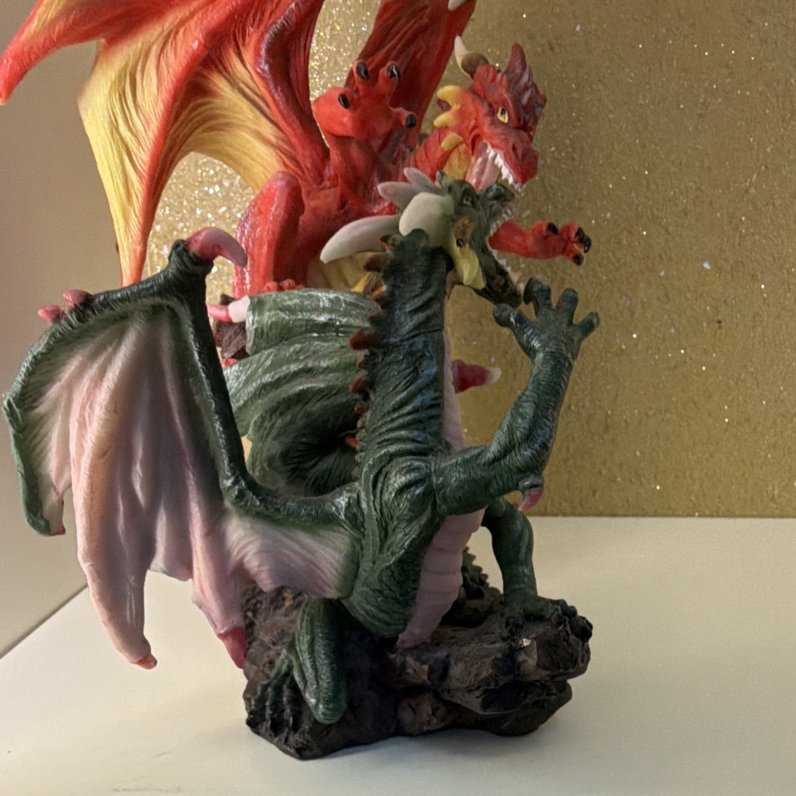 Summit Collection Fantasy Dragon Figurine, Resin Multicolor Statue 10 in