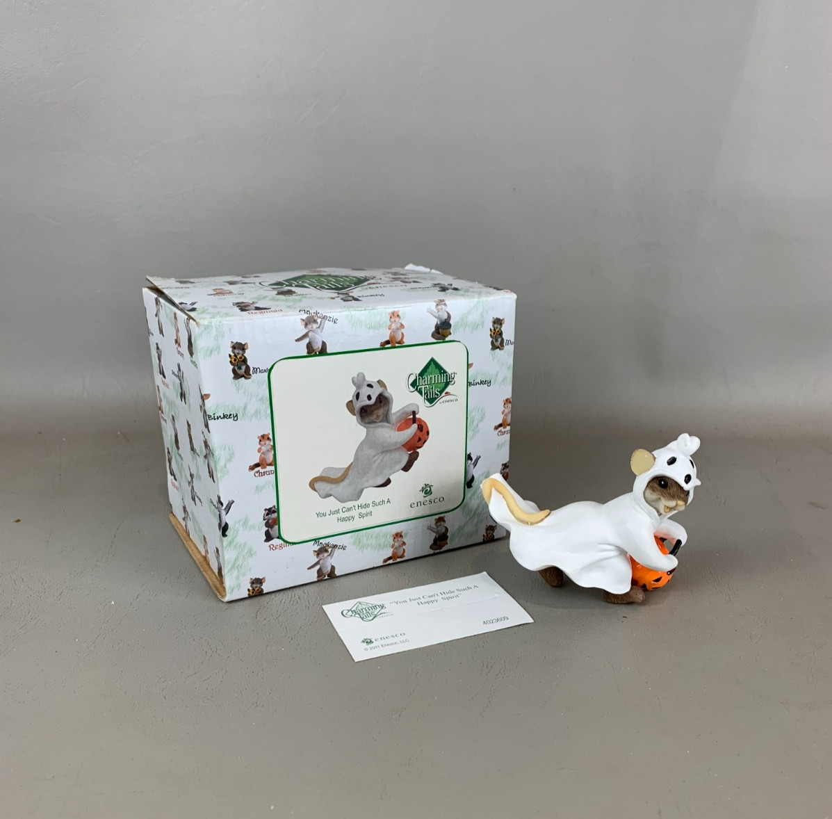 NIB Enesco Charming Tails “YOU JUST CAN’T HIDE SUCH A HAPPY SPIRIT” Fig 4023609