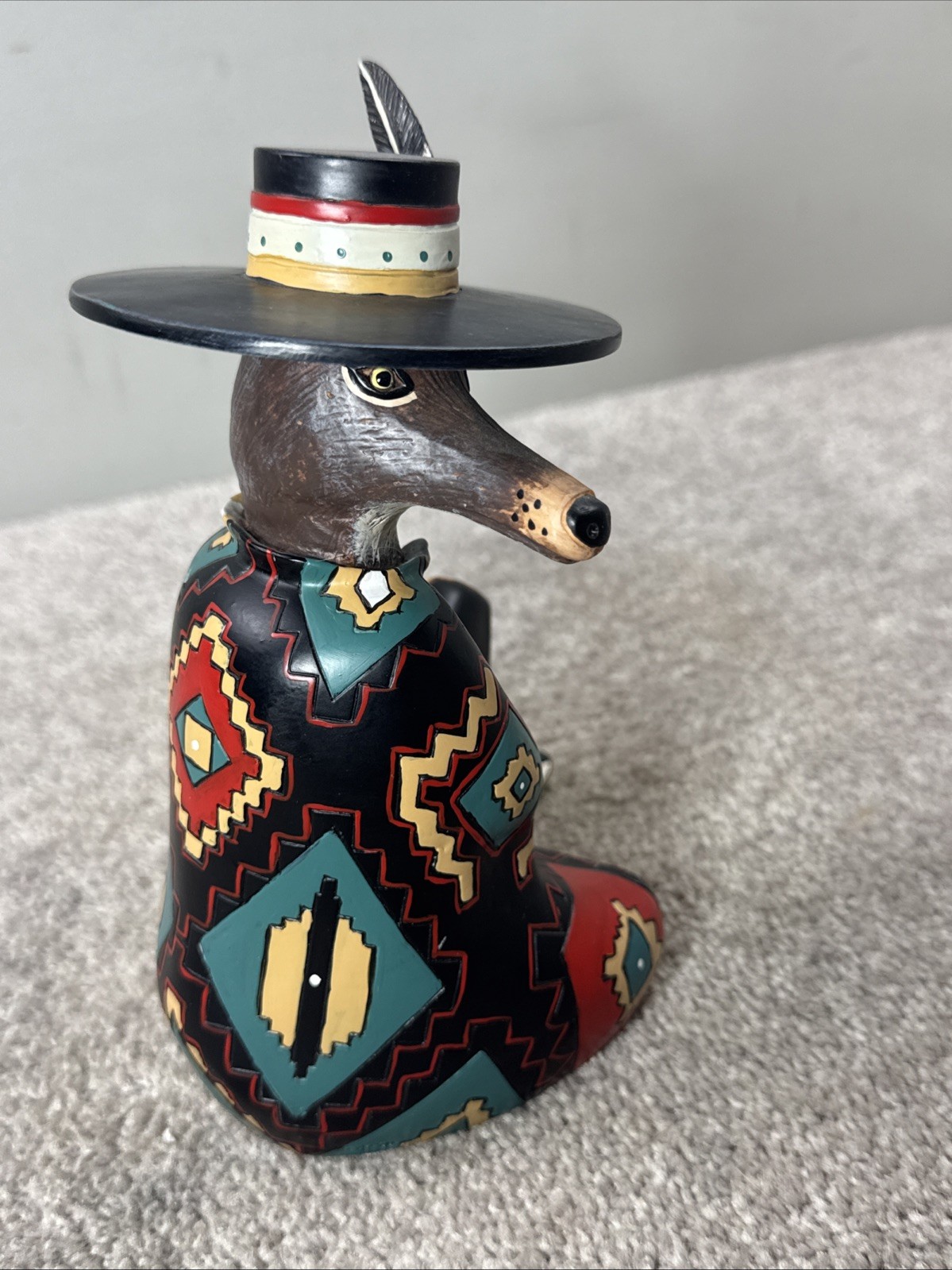 Robert Shields Design Coyote Figurine South Western Vintage 8″ Tall