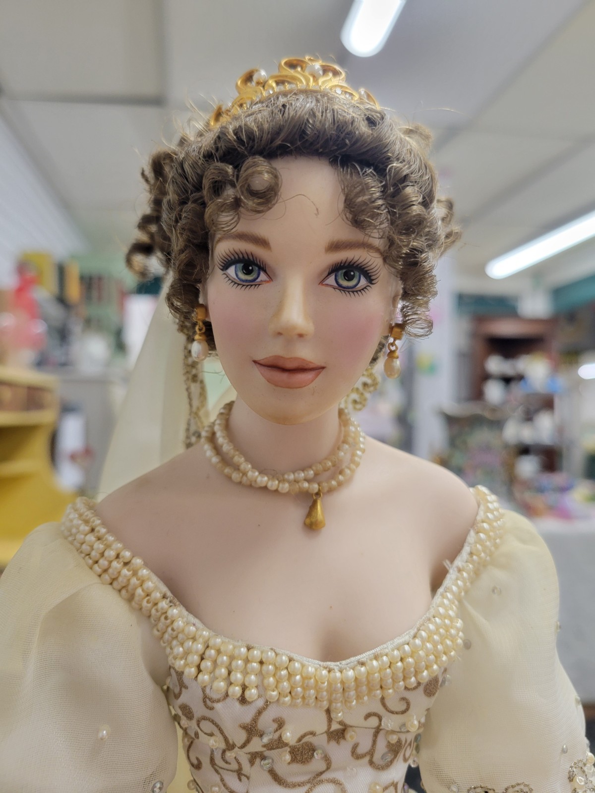 RARE GORGEOUS Franklin Mint Faberge Natalia Spring Bride Doll Complete With Box