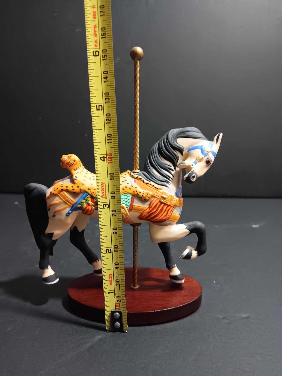 VTG Franklin Mint “The Treasury Of Carousel Art” Leopard Saddle Horse 1988