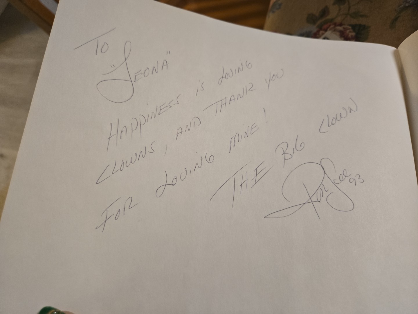 Ron Lee’s World Of Clowns 1993 Signed Book