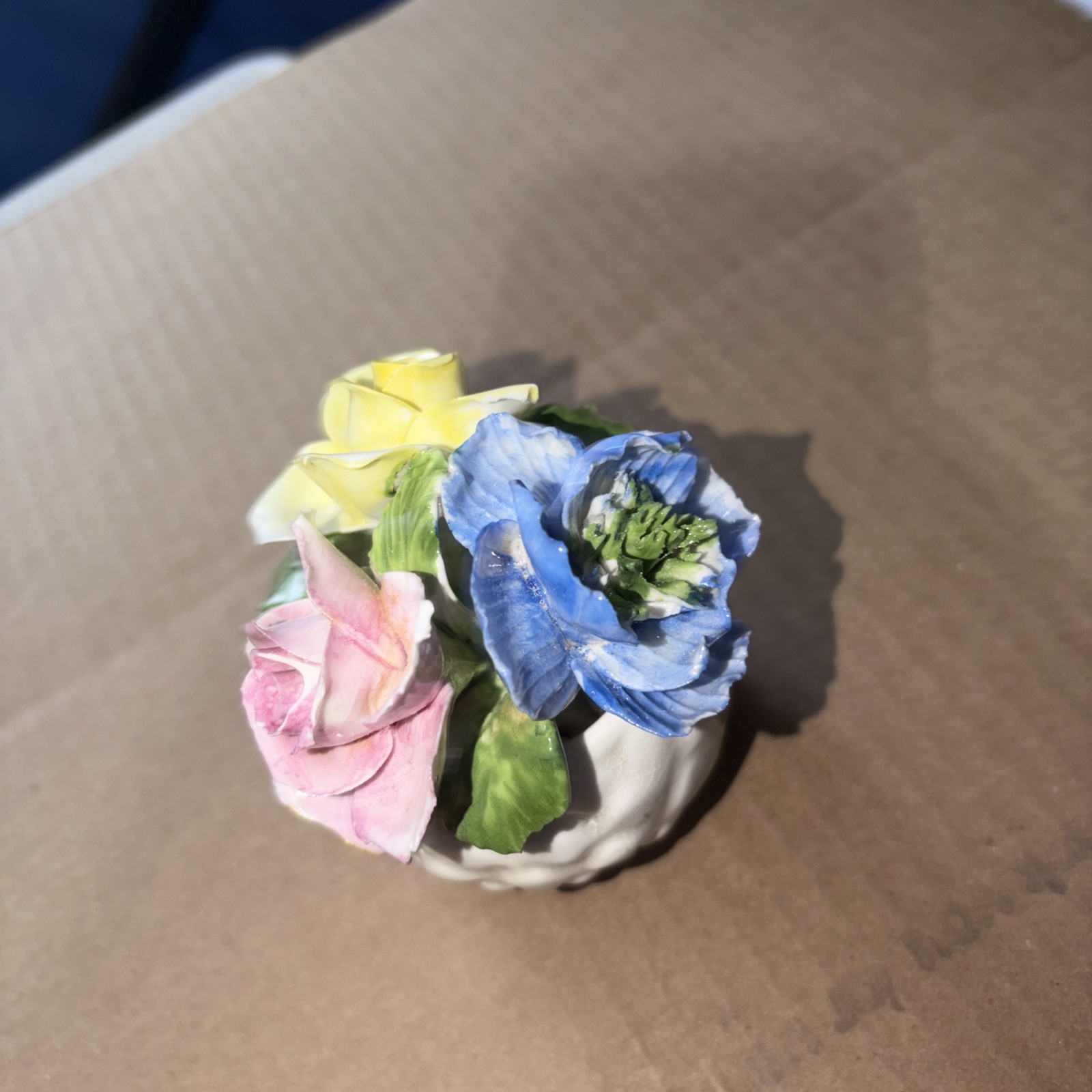 Vintage Radnor Bone China Mini Flowers Hand Made Floral Arrangement England