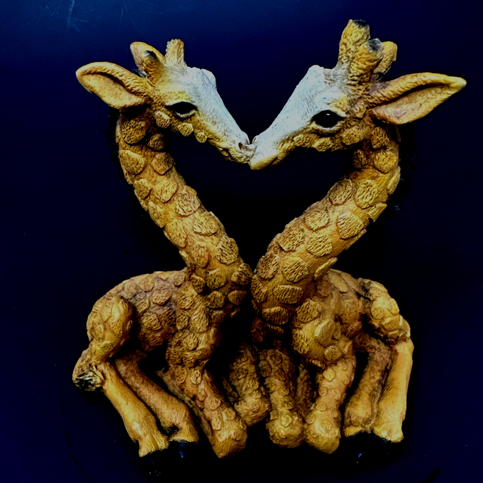 Vintage Castagna GIRAFFES Lovers Series Figurine 1992 Made in Italy Wild Animals