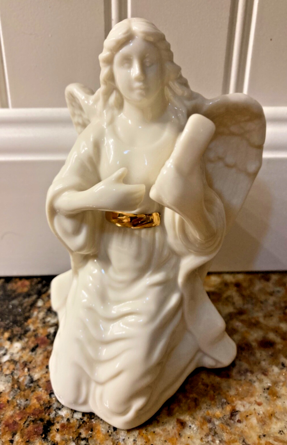 Lenox Kneeling Angel Playing Harp Figurine No Box