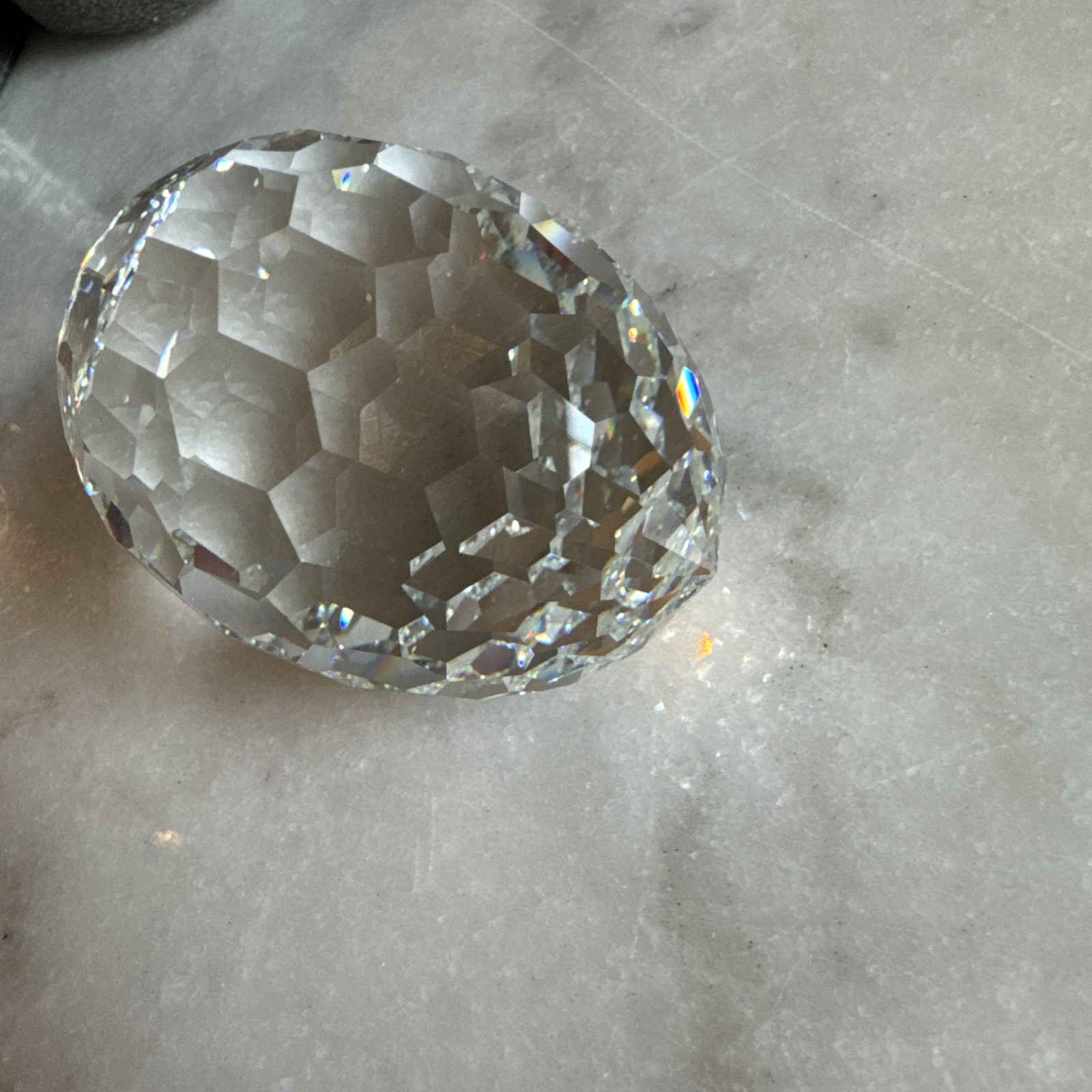 Swarovski Austria Silver Crystal Egg Art. 7458 NR 063 32% Pbo Original Package