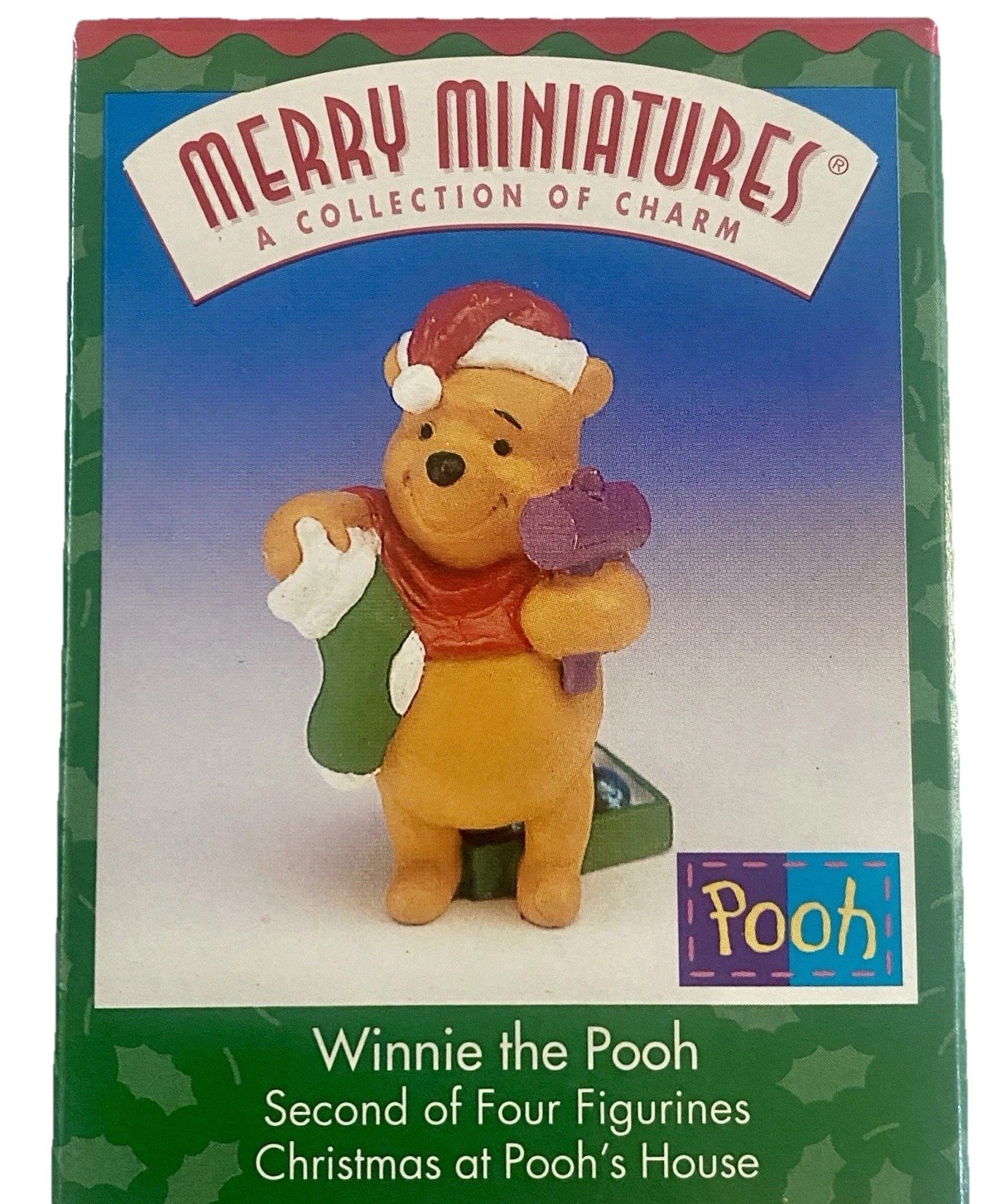 Hallmark Merry Miniatures Christmas at Pooh’s House LOT 2 Figurine Pooh Eeyore