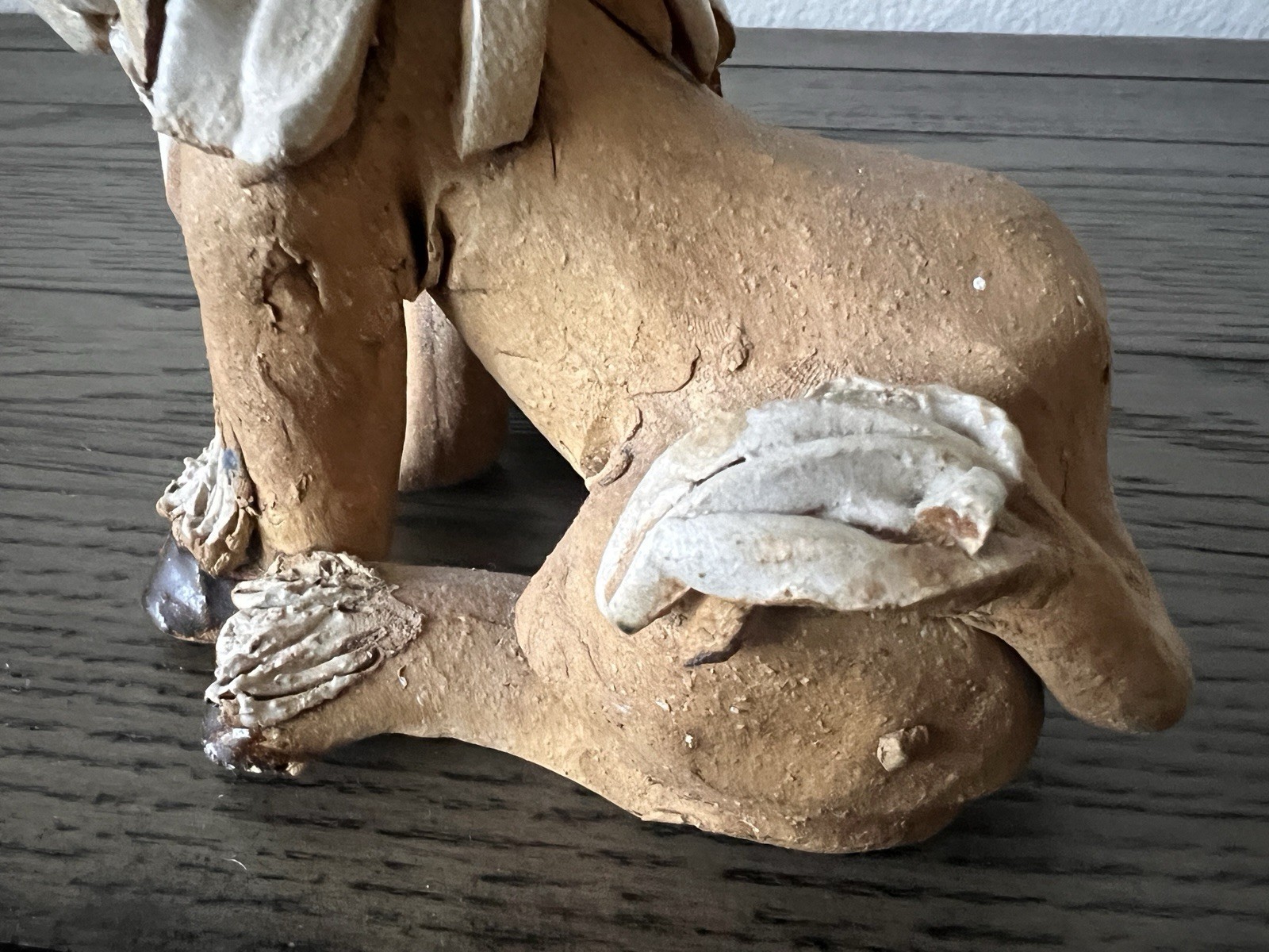 Hindt Studio Clay Pottery Mythical Creature Goat Spaghetti Clay Sculpture 7.5″ T