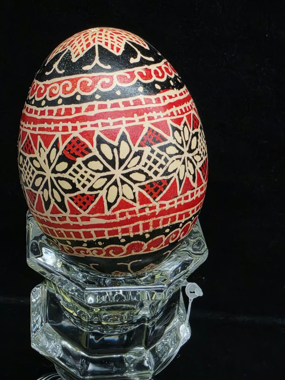 Vintage Handpainted Real Egg Shell Decorative Egg Ukrainian Pysanka