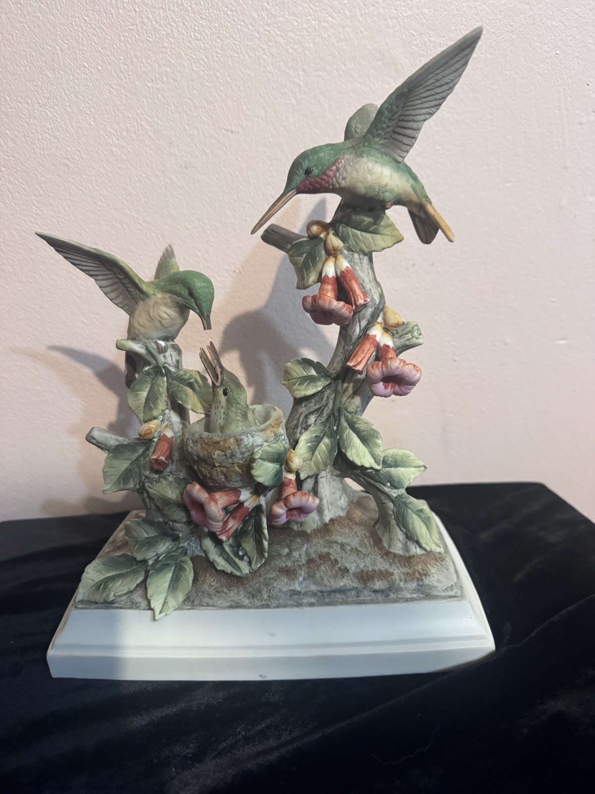Andrea by Sadek Hummingbirds Porcelain 10×8 Figurine