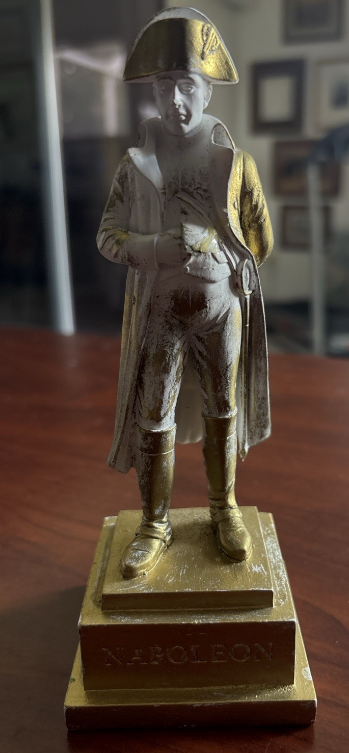 Vintage Napoleon Bonaparte Cast Resin Figurine Statue Bronze Finish 7”