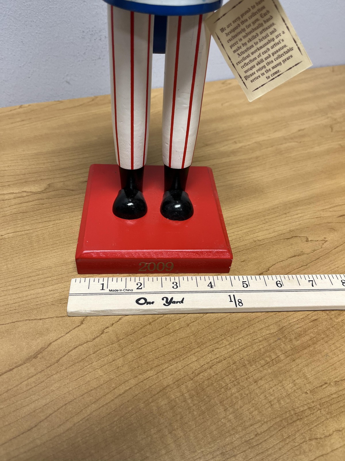 Limited Edition Nutcracker Baseball Player Figurine Red White Blue Holiday Decor