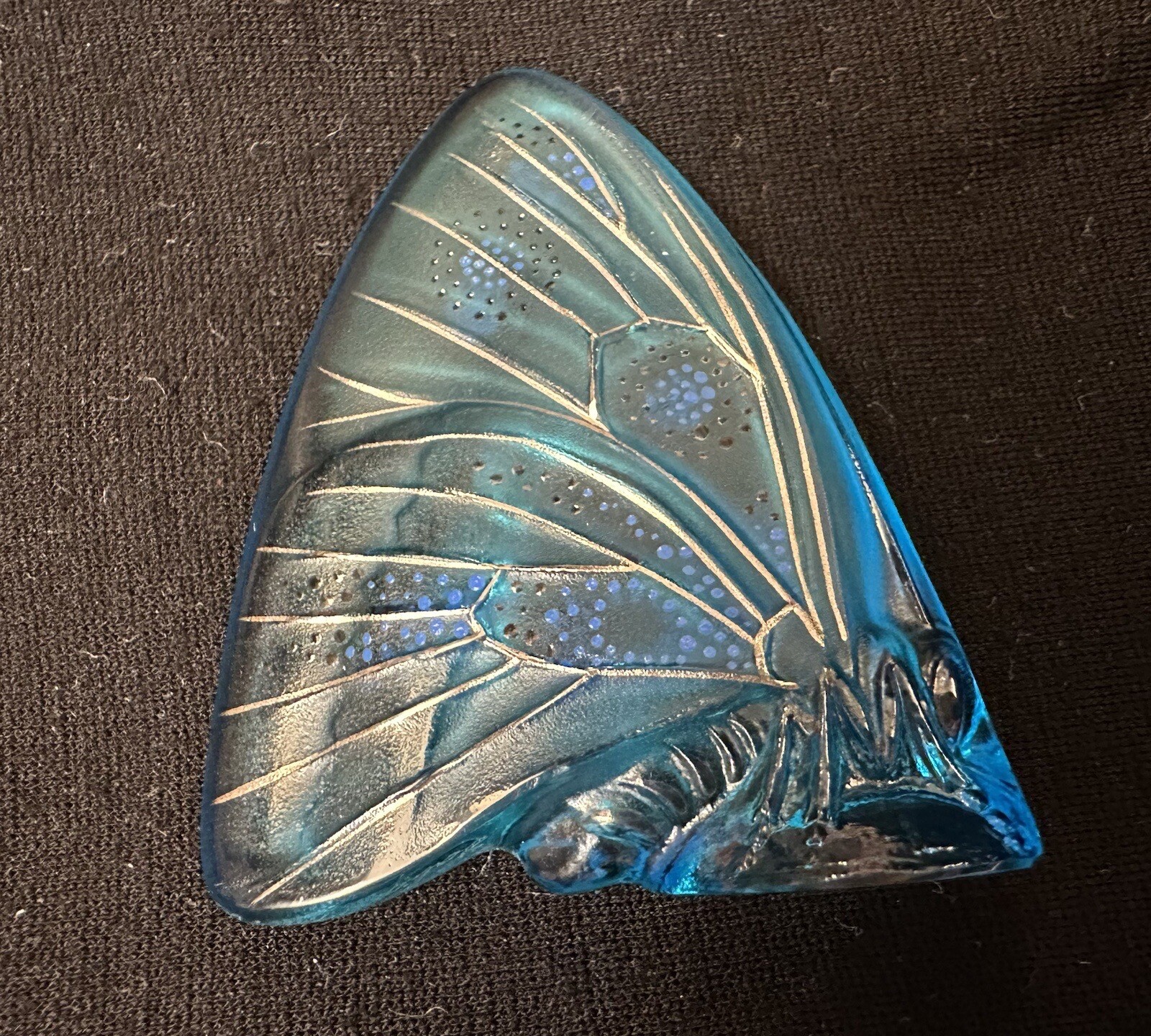 Lalique crystal butterfly figurines vary colors