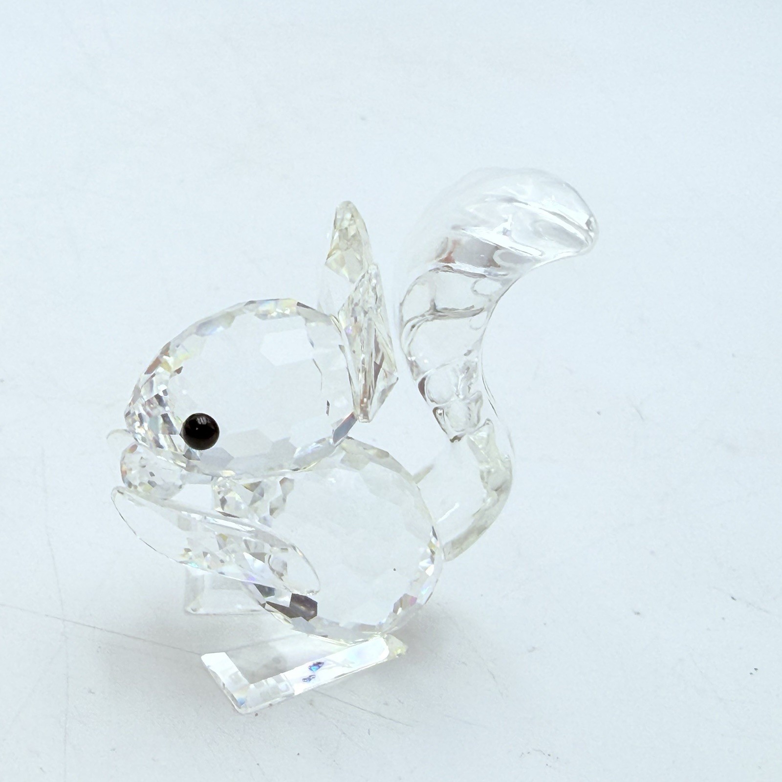 Swarovski Crystal Figurine Squirrel With Nut Vintage Tall Ears