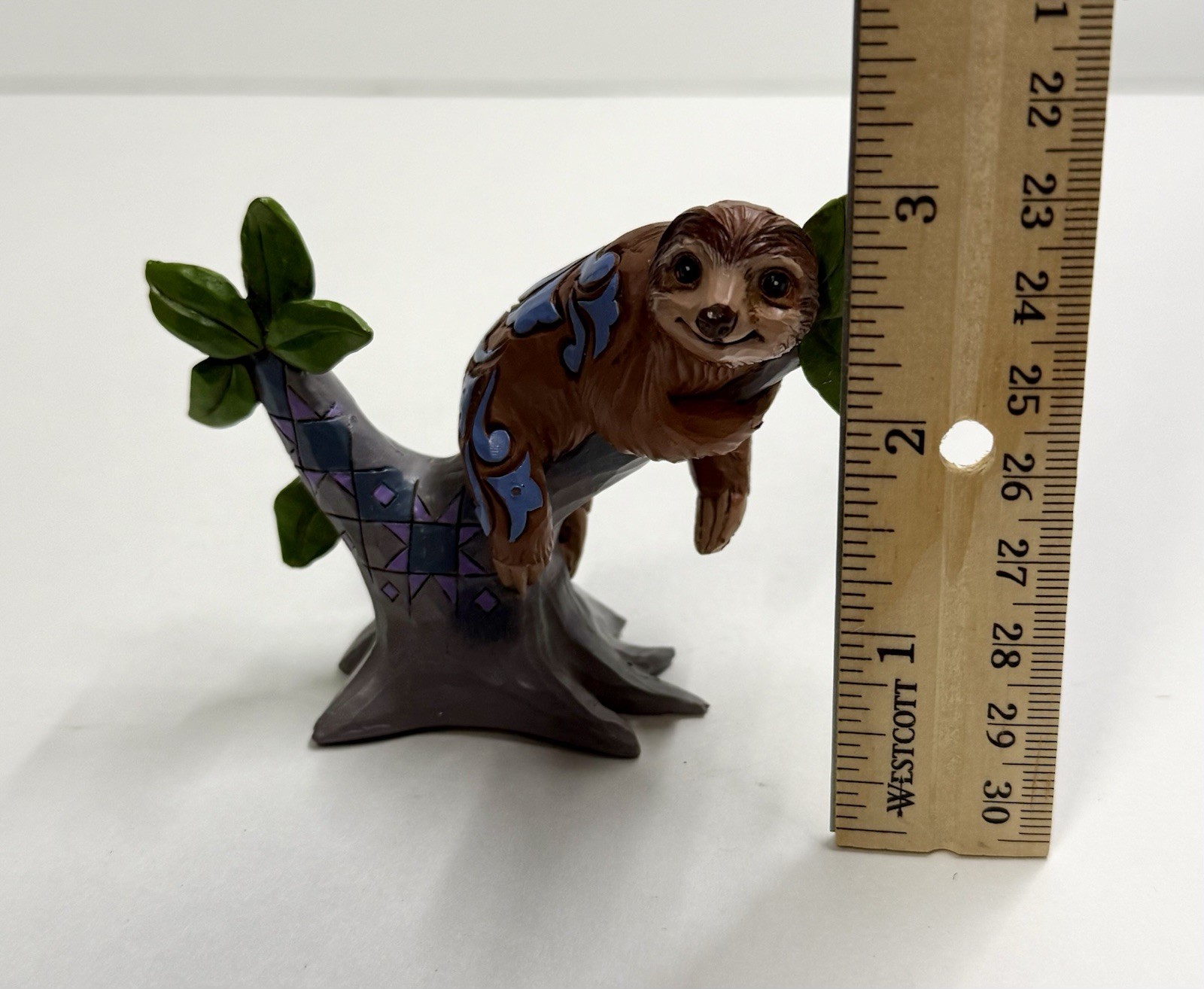 Jim Shore Heartwood Creek Resin 3.0” Brown Sloth Hanging In A Tree Enesco LLC