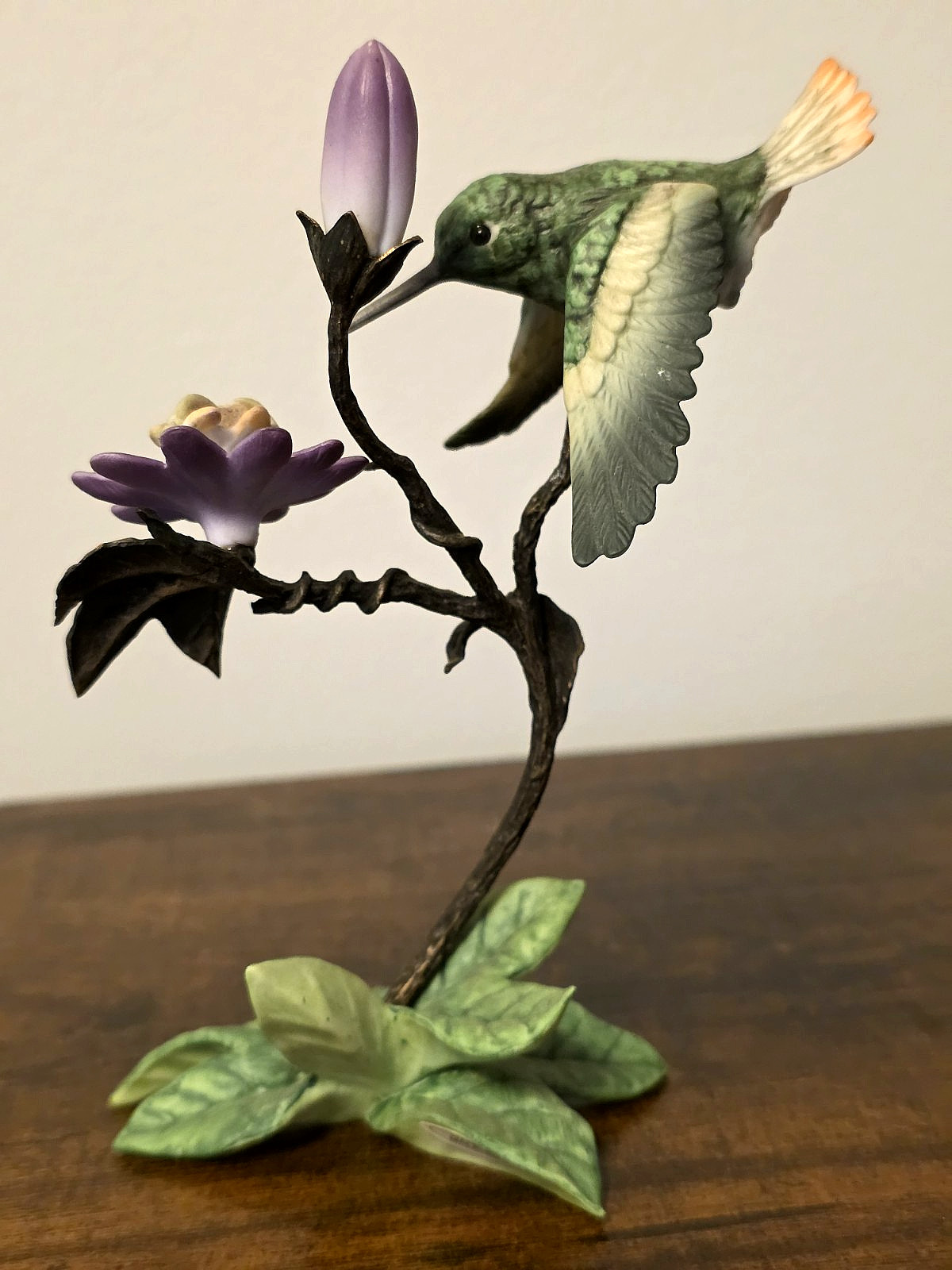 FRANKLIN MINT Porcelain HUMMINGBIRD & FLOWER Series. Bird #3. FM 1988