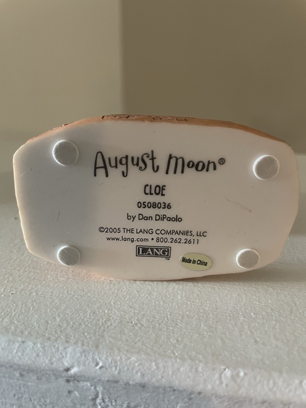 Lang August Moon Cloe Bear Figurine Dan DiPaolo Hand Painted Resin 2005