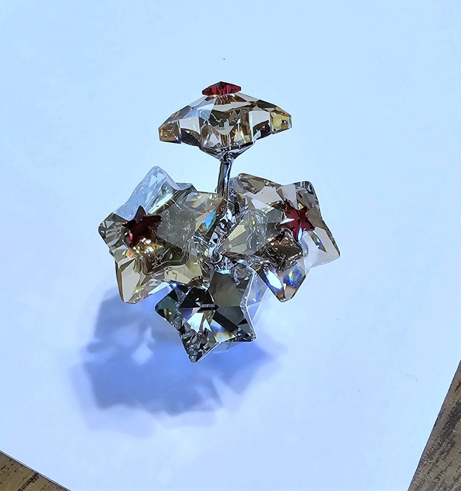 🌟 Swarovski Crystal 2009 L.E., Small, Star Blossom Flowers in Pot Figurine, NIB
