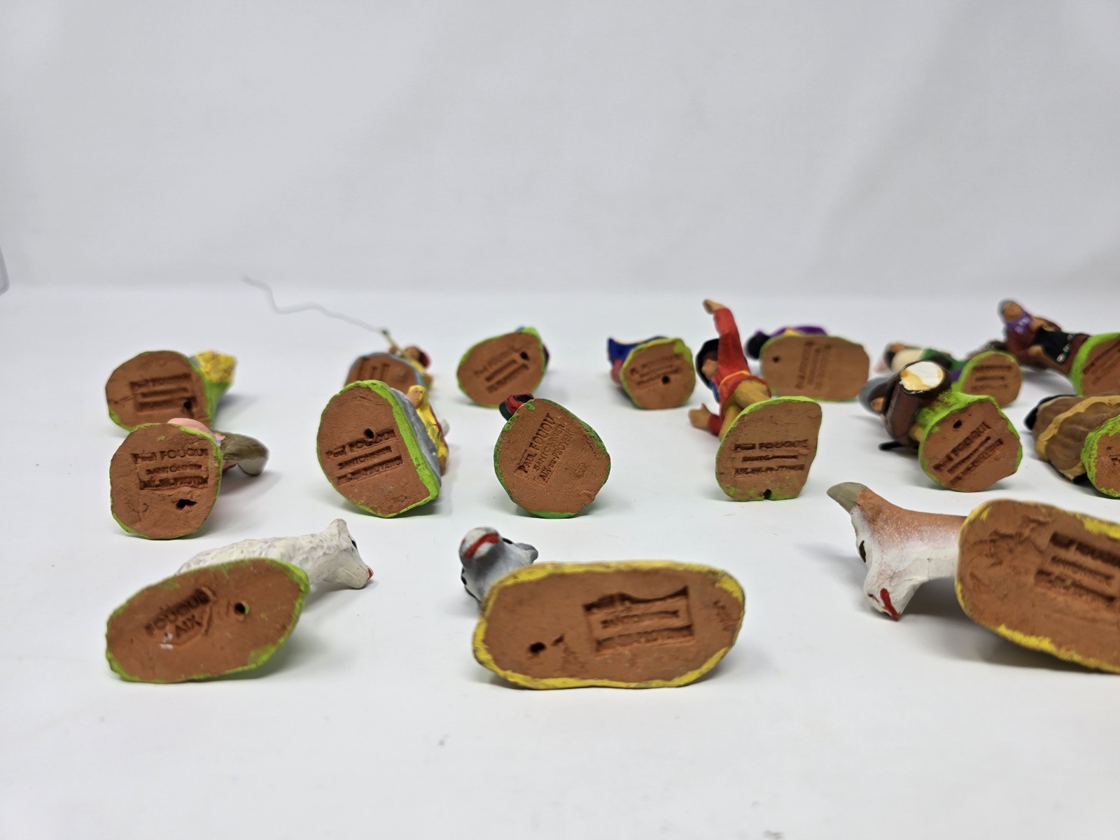 Santons Paul Fouque Terracotta Miniature Figurine Decor France (Lot Of 19)