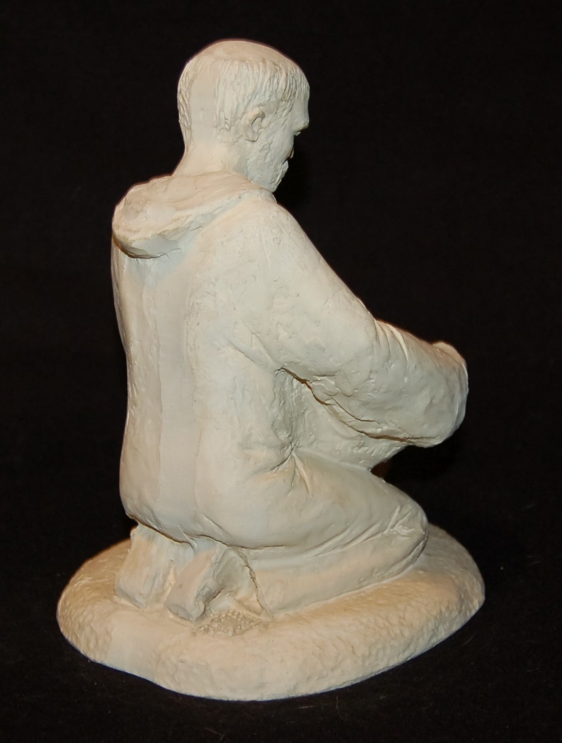 VINTAGE Pottery St. Francis Bird Feeder Made in USA GREAT HOME GARDEN DECOR!