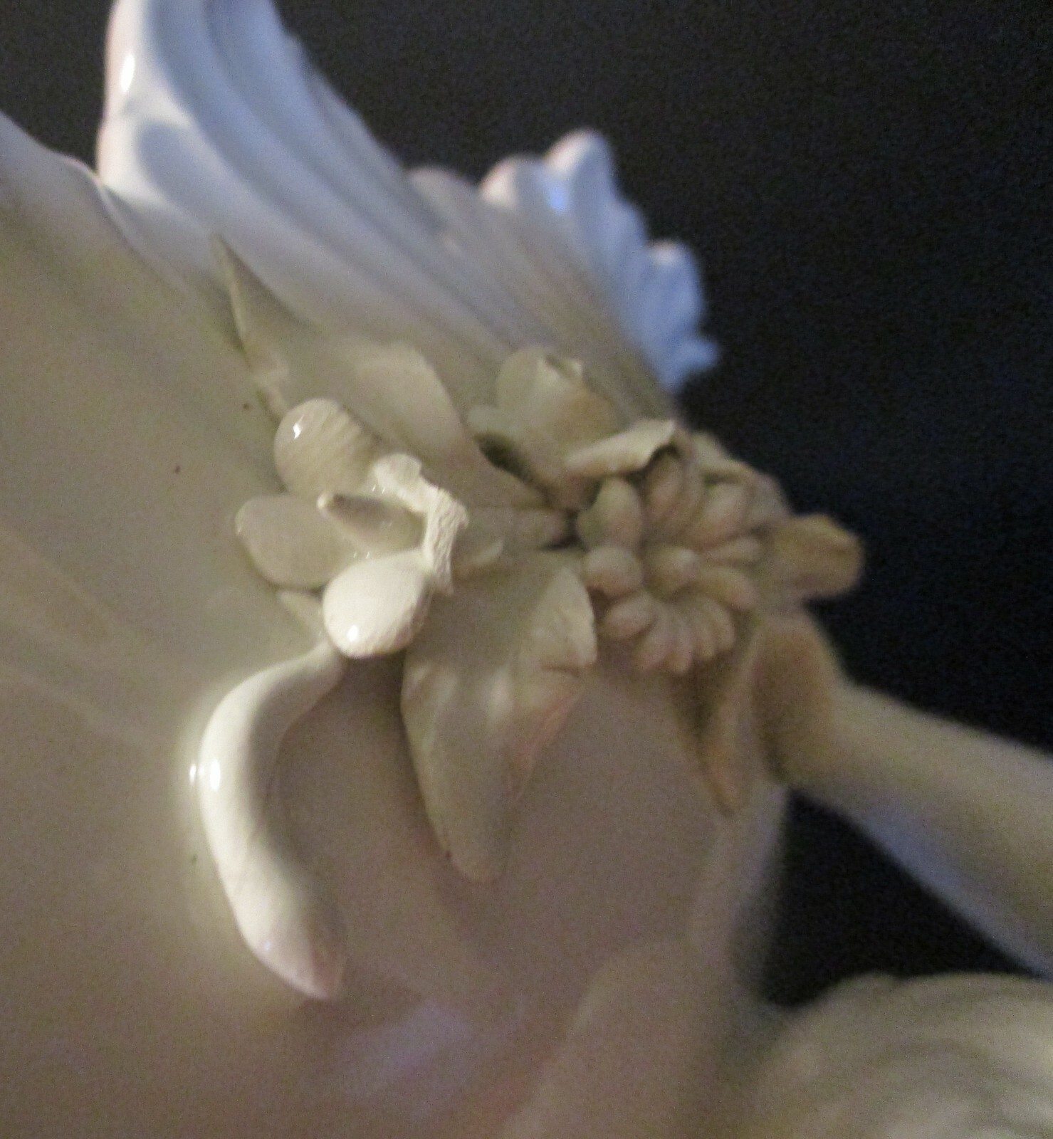 Vtg Italy Signed White Ceramica Bianca Sculpture Capodimonte Style Putti Cherub