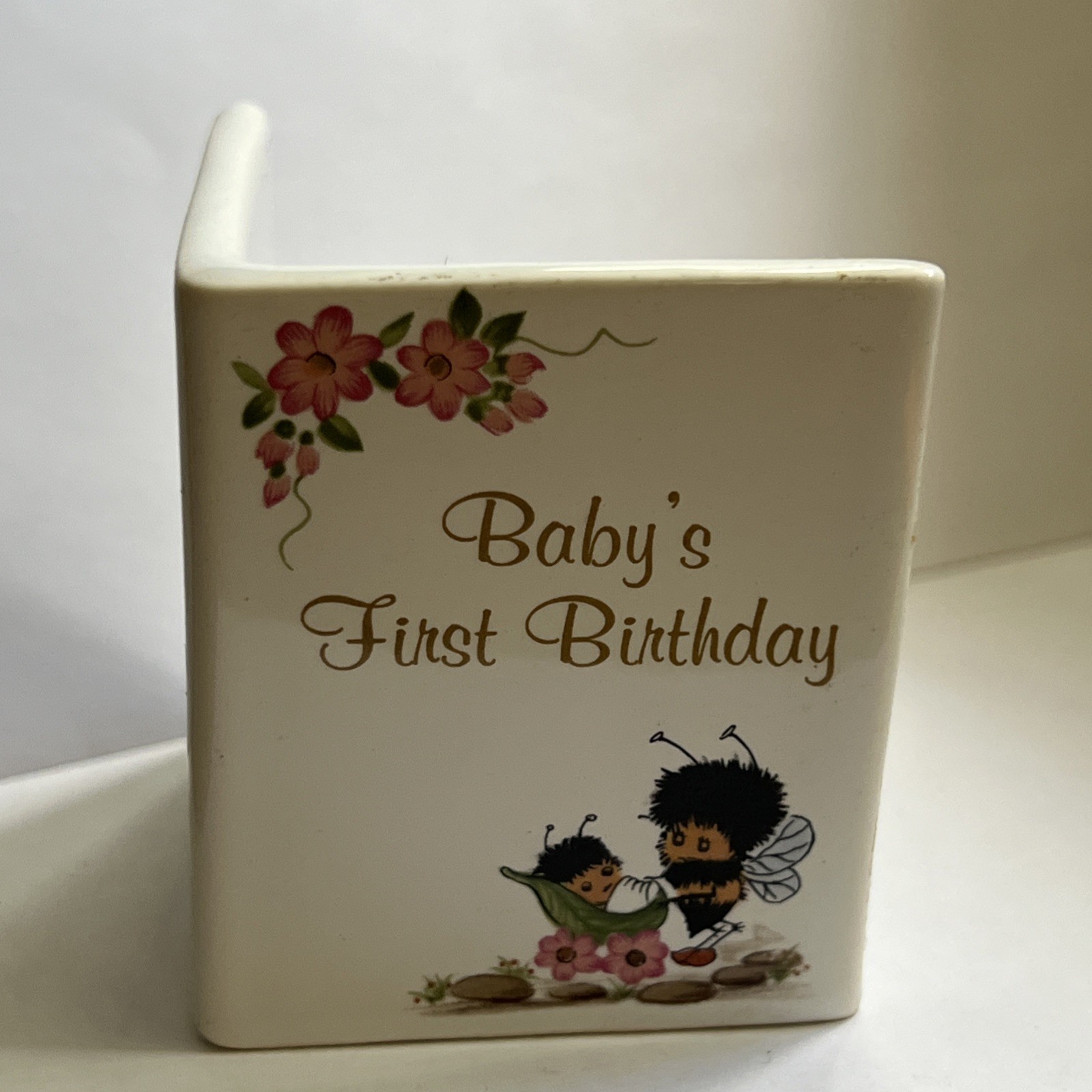 Philip Laureston England Miniature Ceramic Baby’s First Birthday Greeting Card