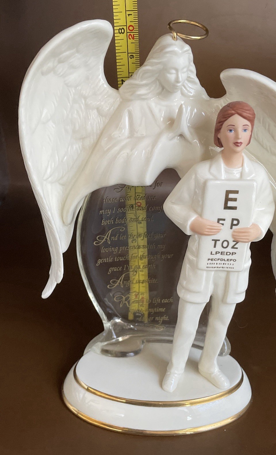 “Angel of Faith” Figurine Heavens Gentle Touch Nurse Prayer Bradford Exchange