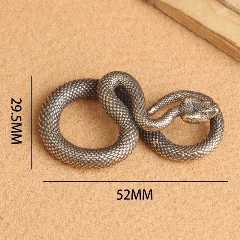 Brass Snake Figurine Statue Home Office Table Decoration Animal Figurines Toys