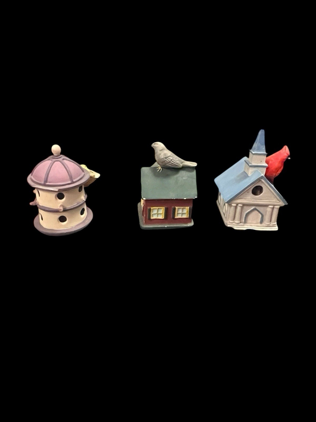 21 Lenox Mini Bird House 1″ Inch Collection Mixed Lot 12 Damaged See Notes