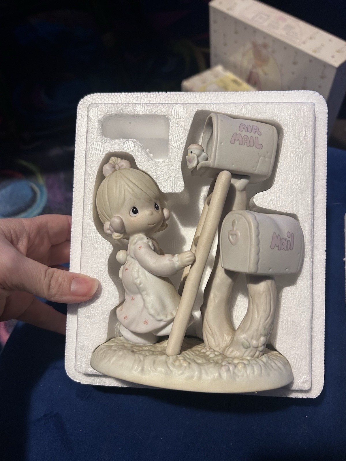 Precious Moments Good News Is So Uplifting Porcelain Figurine Girl Butcher