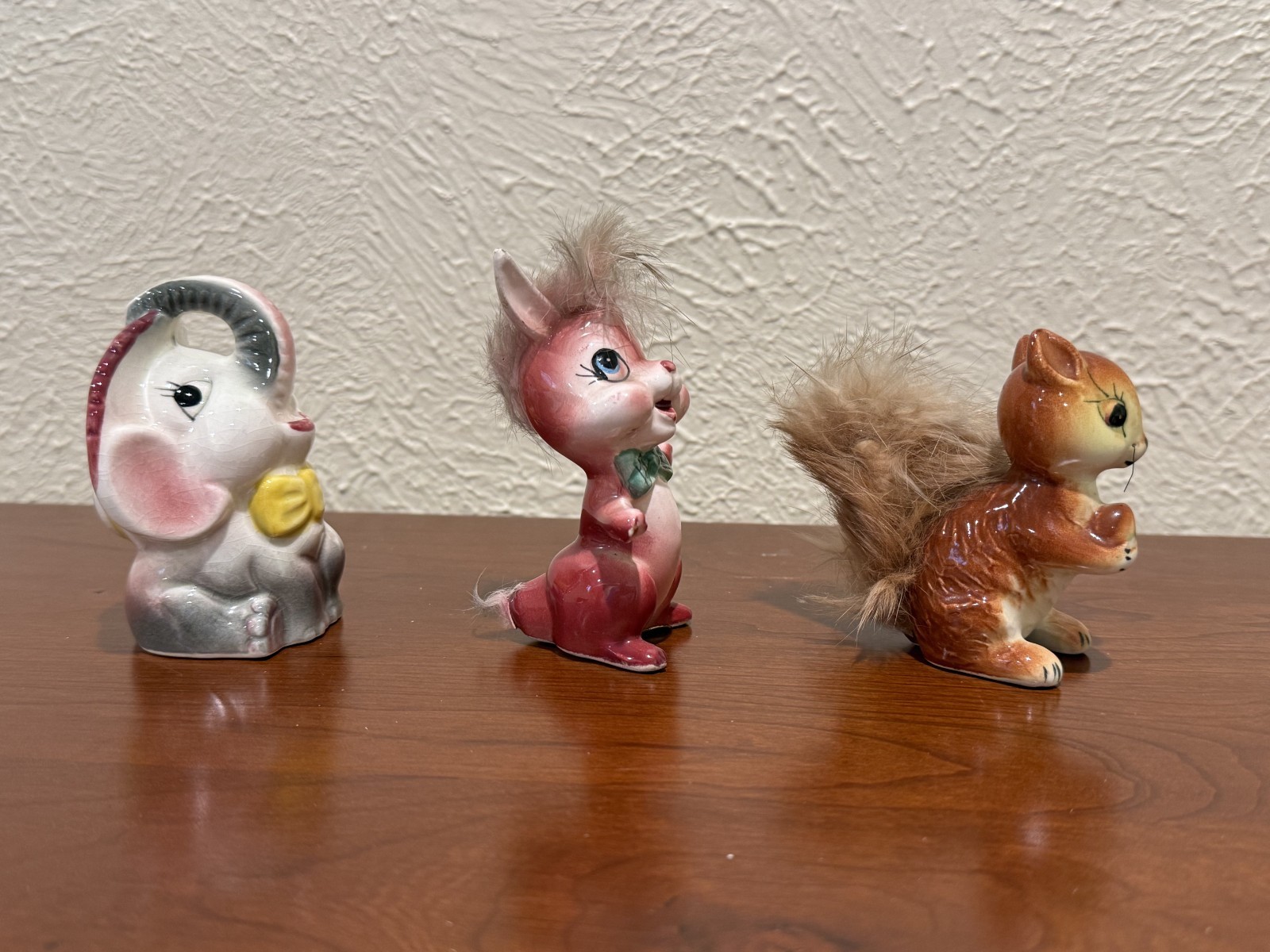 Vintage Kitsch Anthropomorphic MCM Mid Century Japanese Figurines Lot of 3 RARE