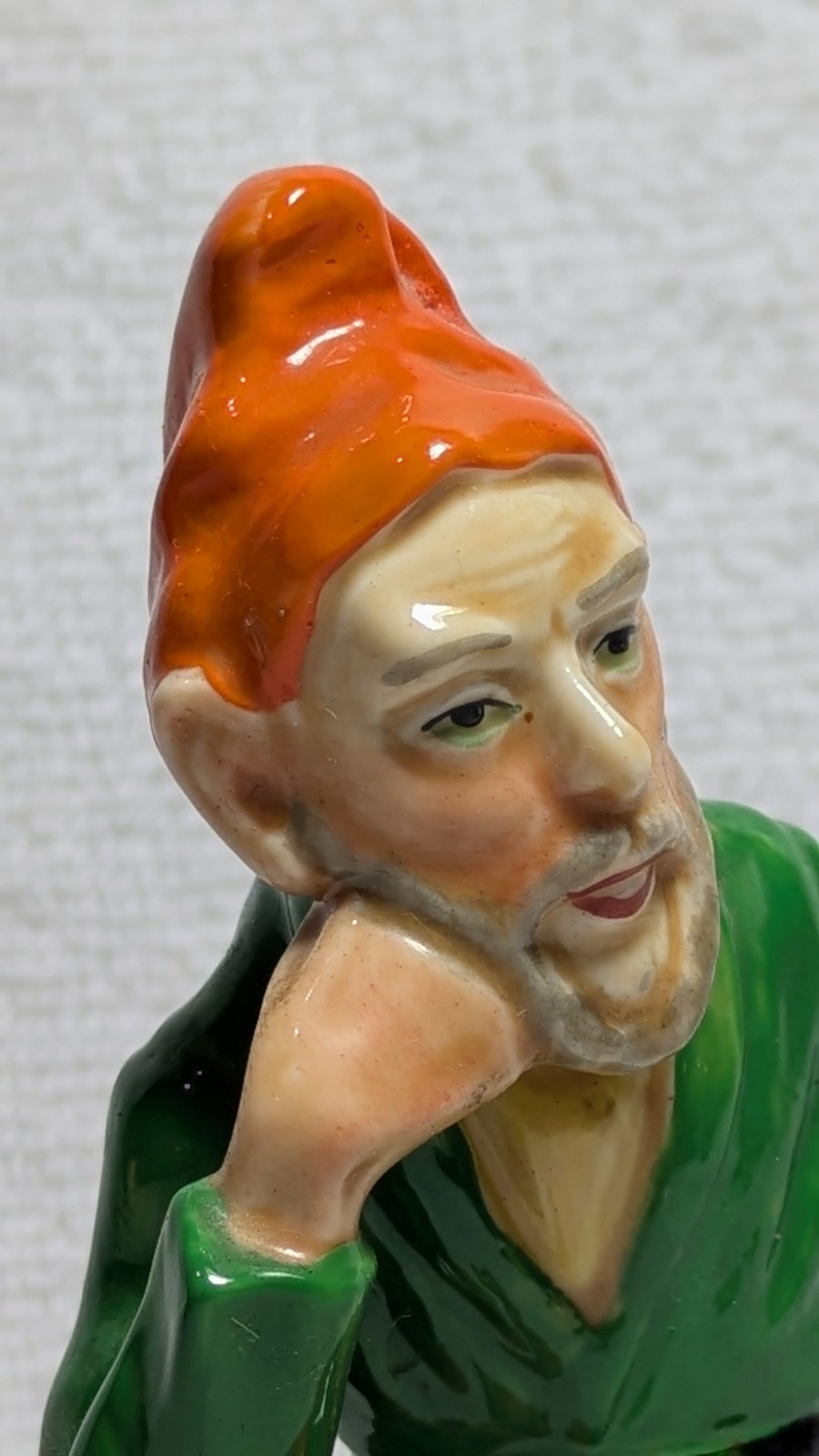 Vintage Leprechaun Pot of Gold Irish Dresden Figurine Muller Volkstedt Mushroom