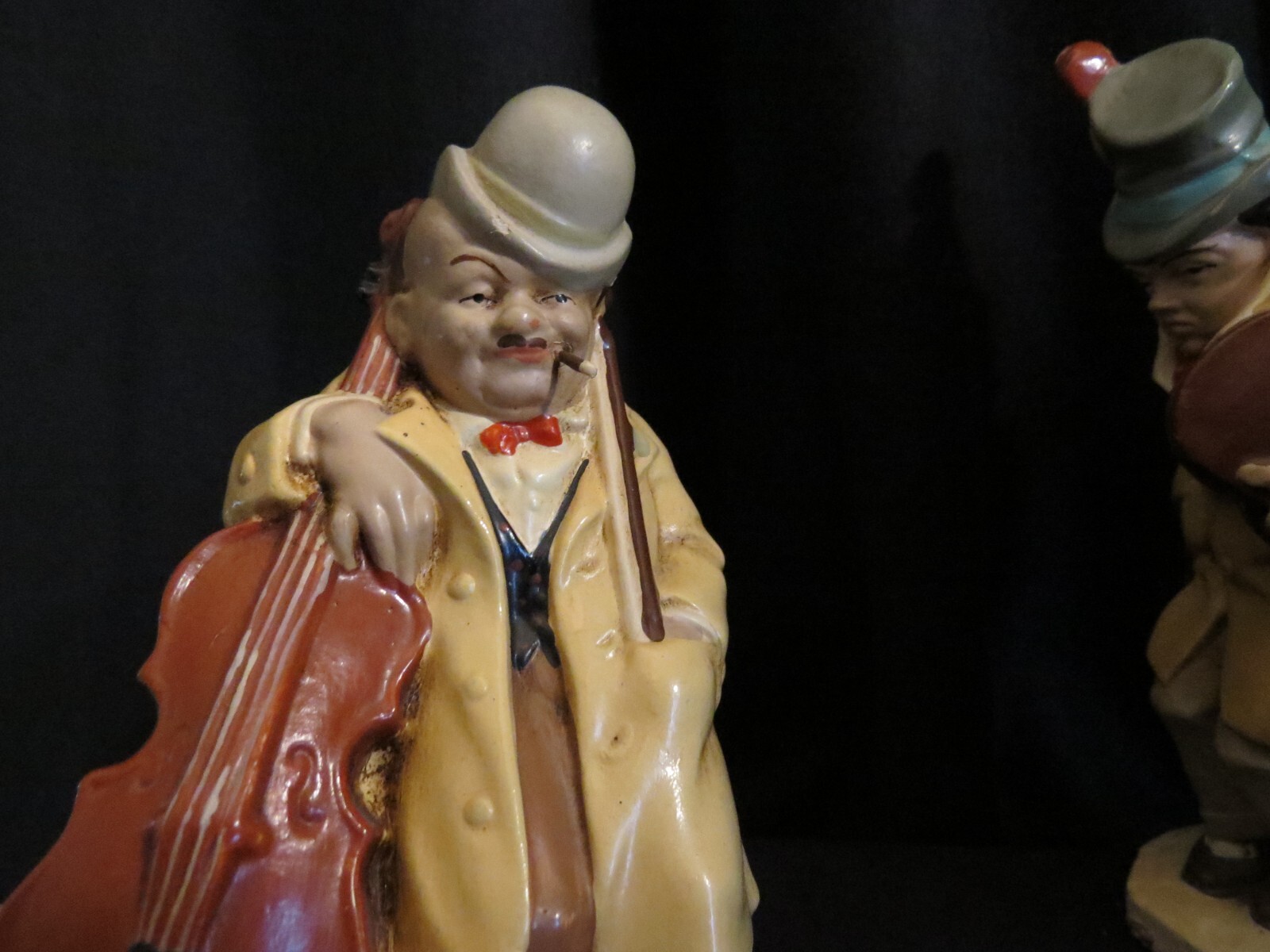 VTG. Celluloid Men Musicians Marked Germany c1940s Set of 2 6″Tall