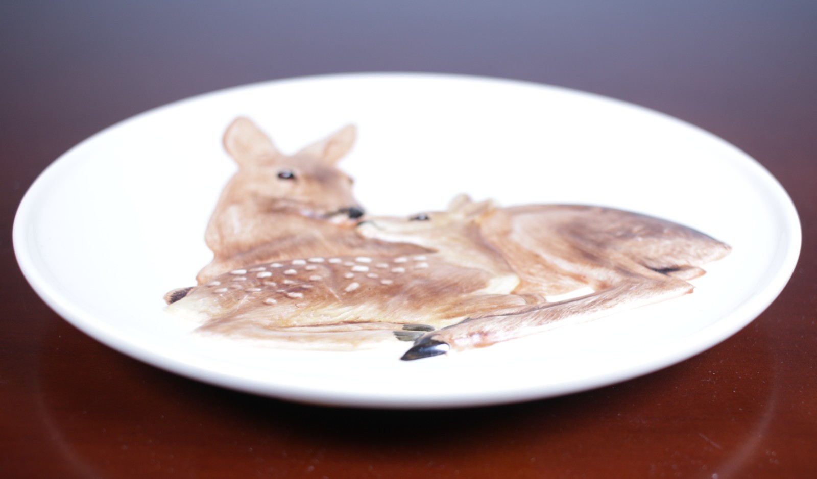 Goebel Porcelain Plate and Figurine Deer Fawn Mother’s Day Gift 1978 Vintage