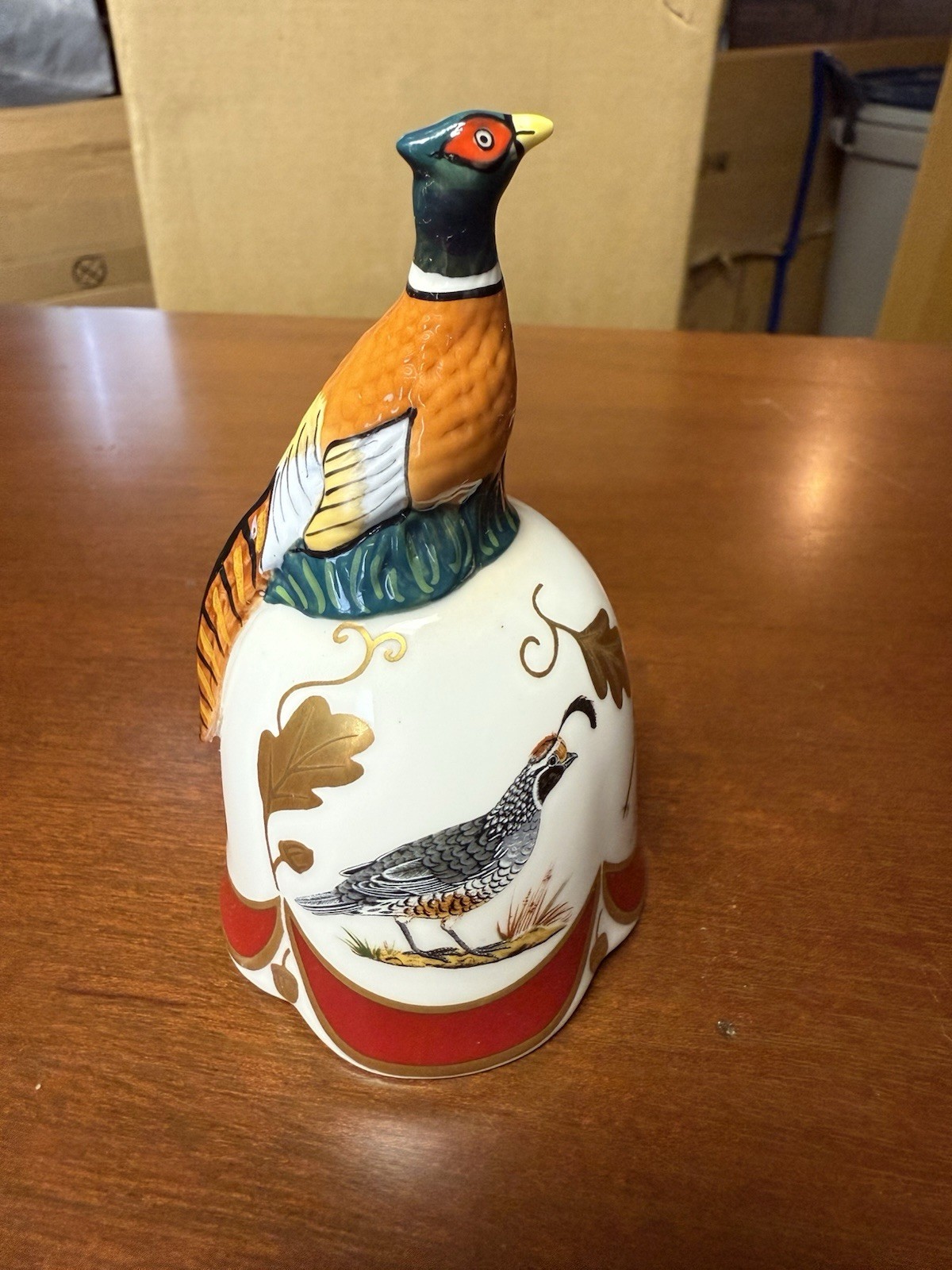 Lynn Chase “Winter Game Birds” Red – Bell – 4 1/8”