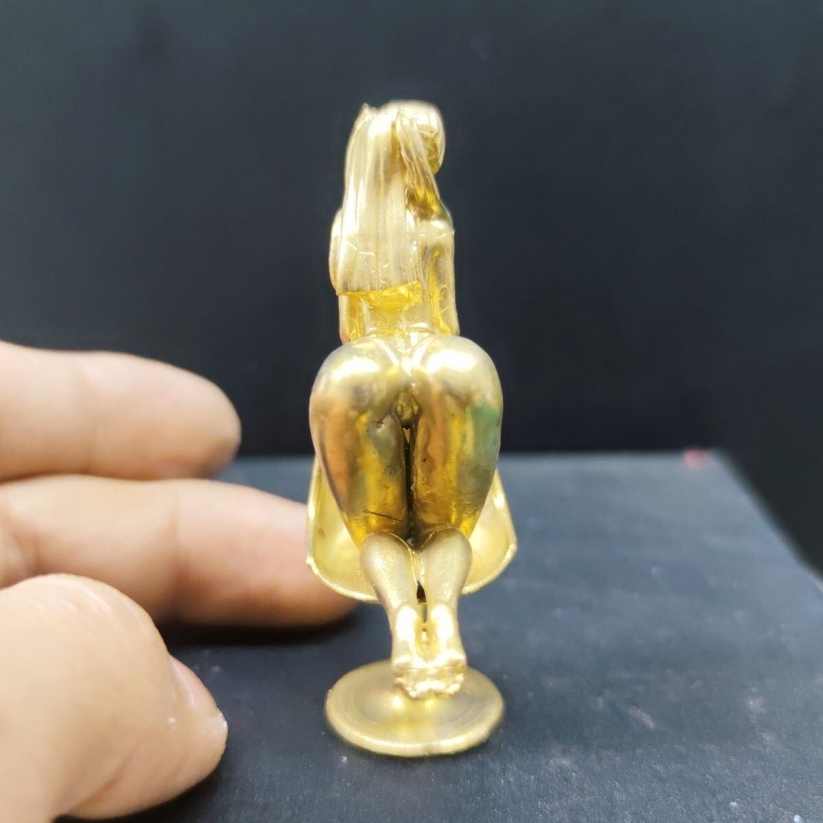 Solid Brass Anime Beauty Girl Model Statue Sexy Body Art Figures Table Ornaments