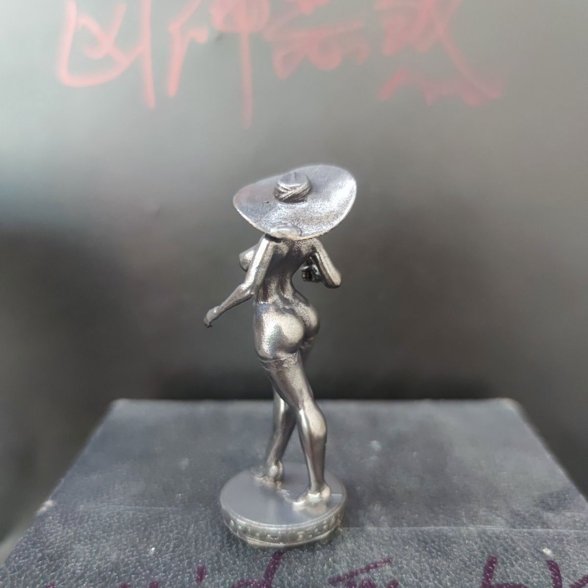 Antique Copper Vintage Noble Lady Female Body Art Temptation Statue Mens Gift
