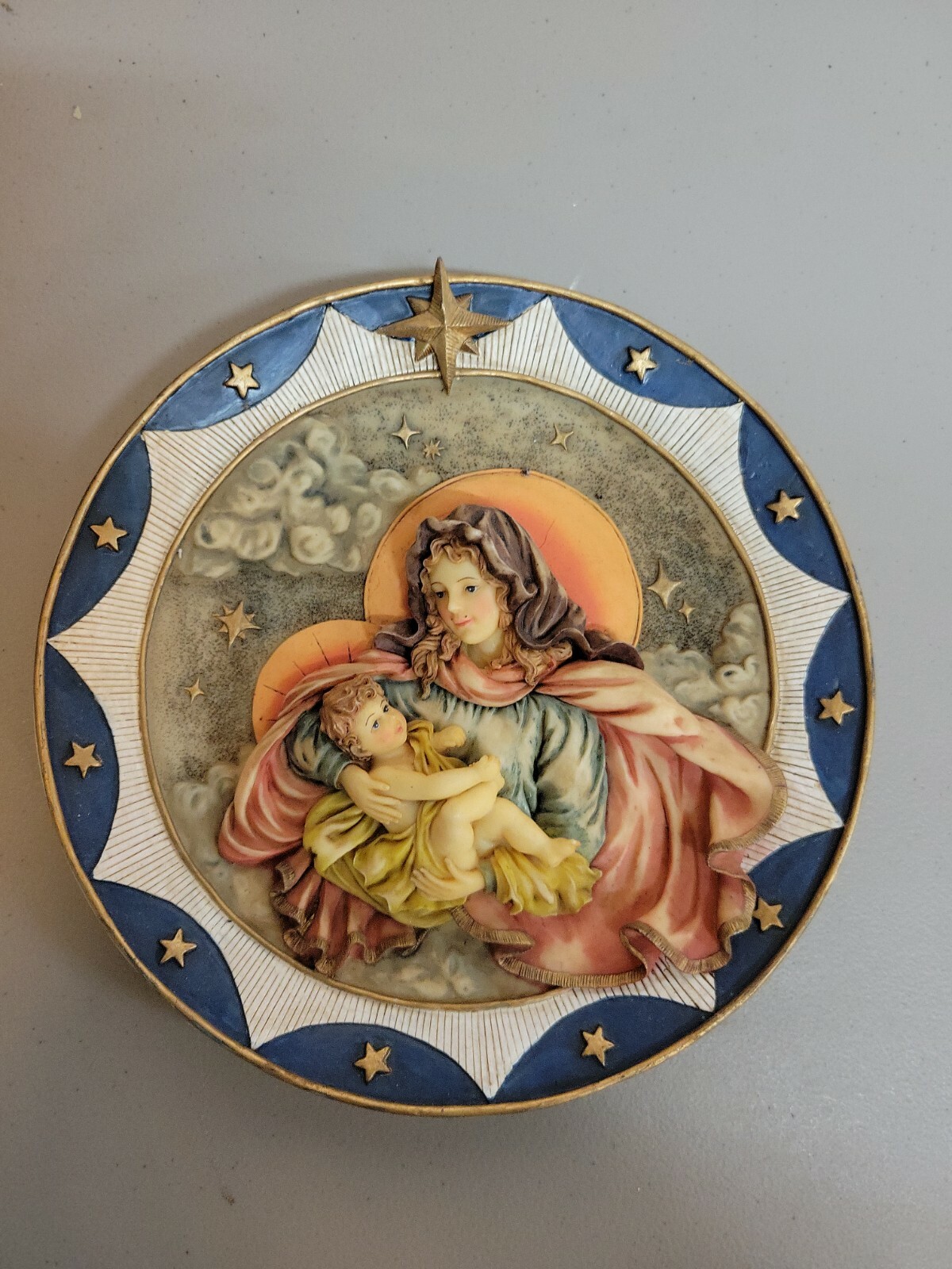 VANMARK “Bethlehem Beginnings” PLATES WALL HANGINGS Mary and Jesus -Free S&H