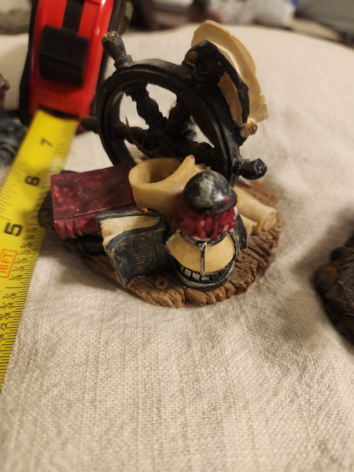 5pc Nautical Themed Figurines Decor Sailor Ship Helm ocean