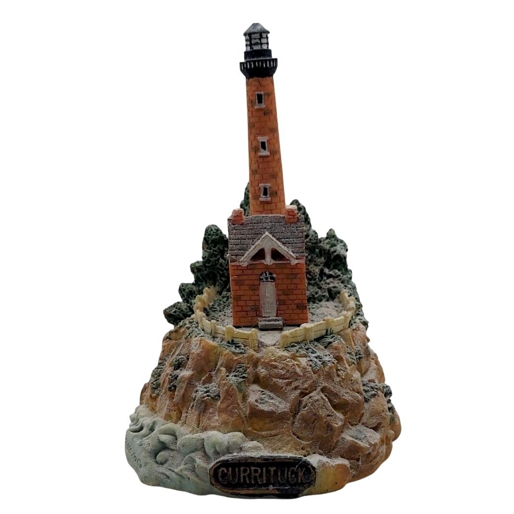 Currituck Outer Banks NC Lighthouse Resin Collectible Figurine Mc Art Co Coastal