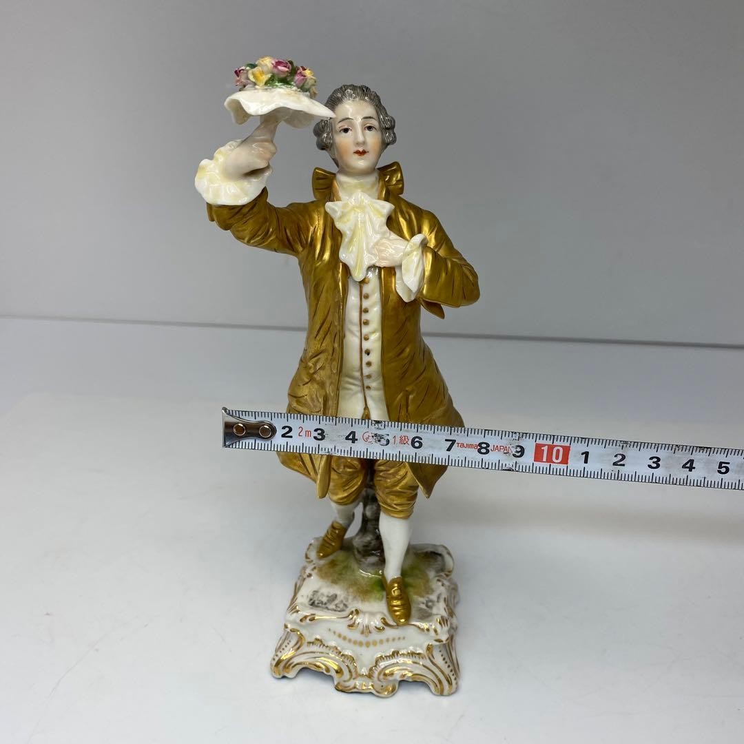 Antique Dresden Porcelain Figurine Doll Gentleman Height 8.4inch