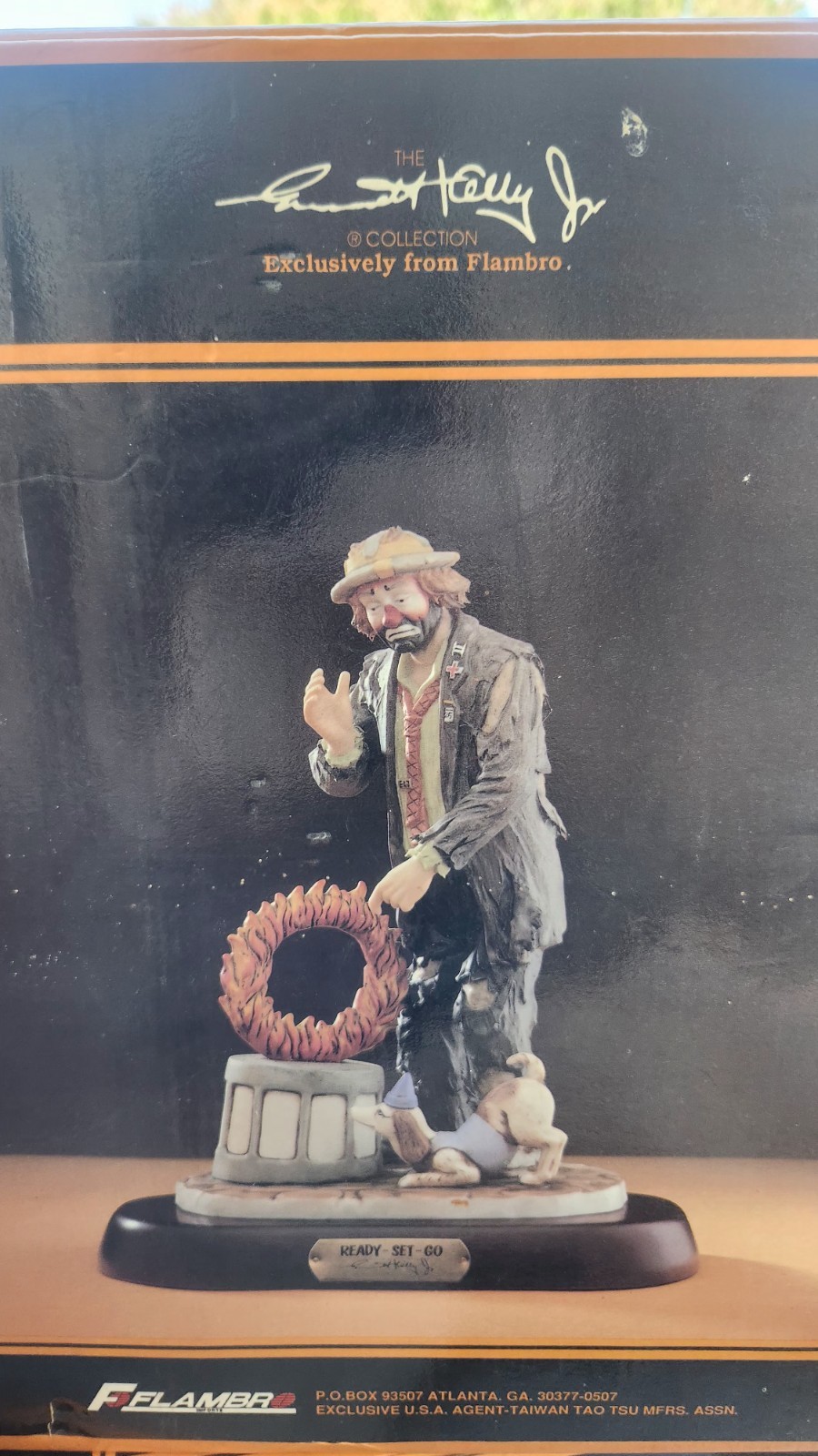 Emmett Kelly Jr. Clown Figurine Flambo “Ready Set Go” mint condition