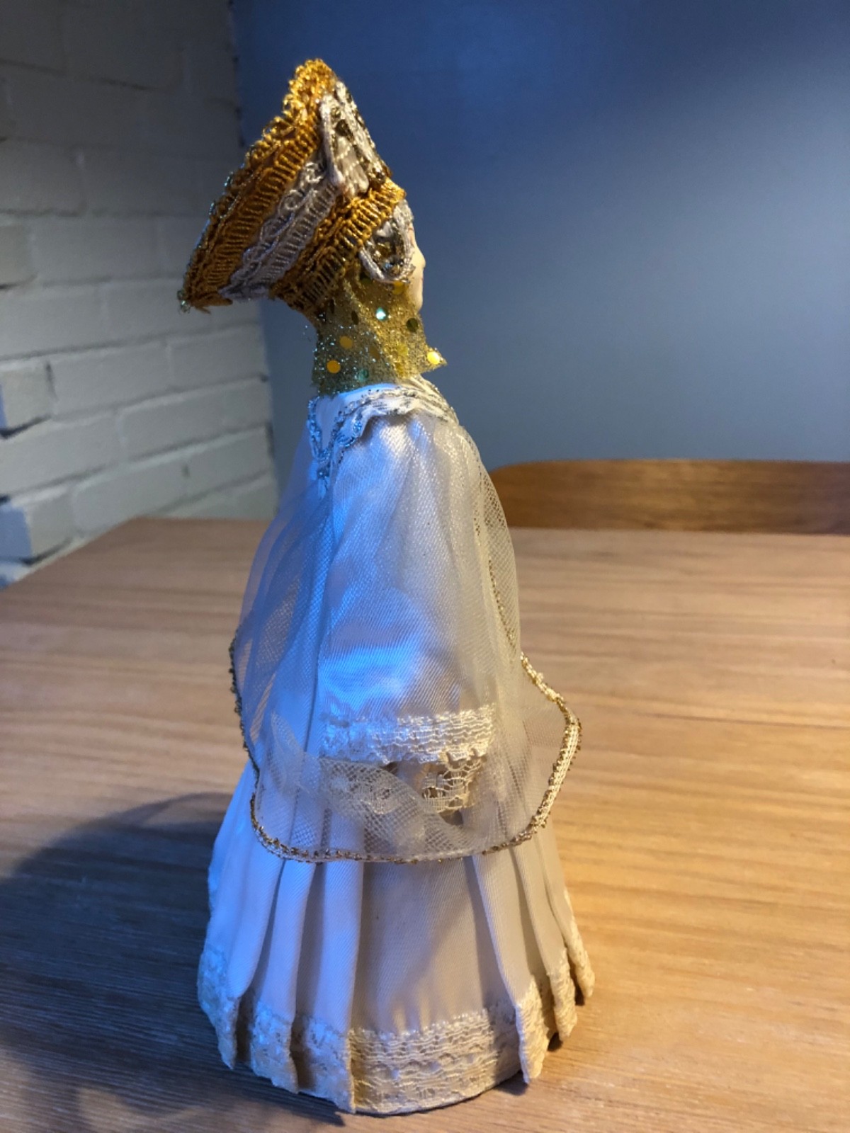 Russian Doll Porcelain Head, Hands Traditional Folk Art St. Petersburg Cone Doll