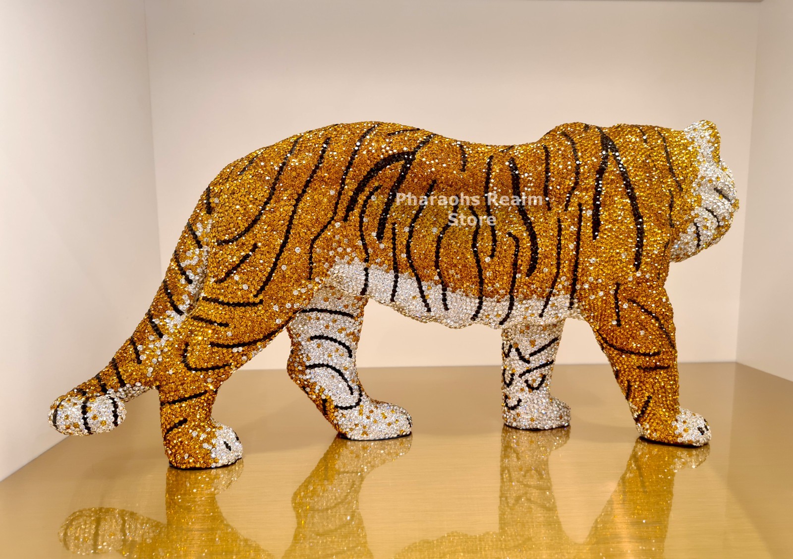 Asfour Crystal Tiger Masterpiece Sculpture