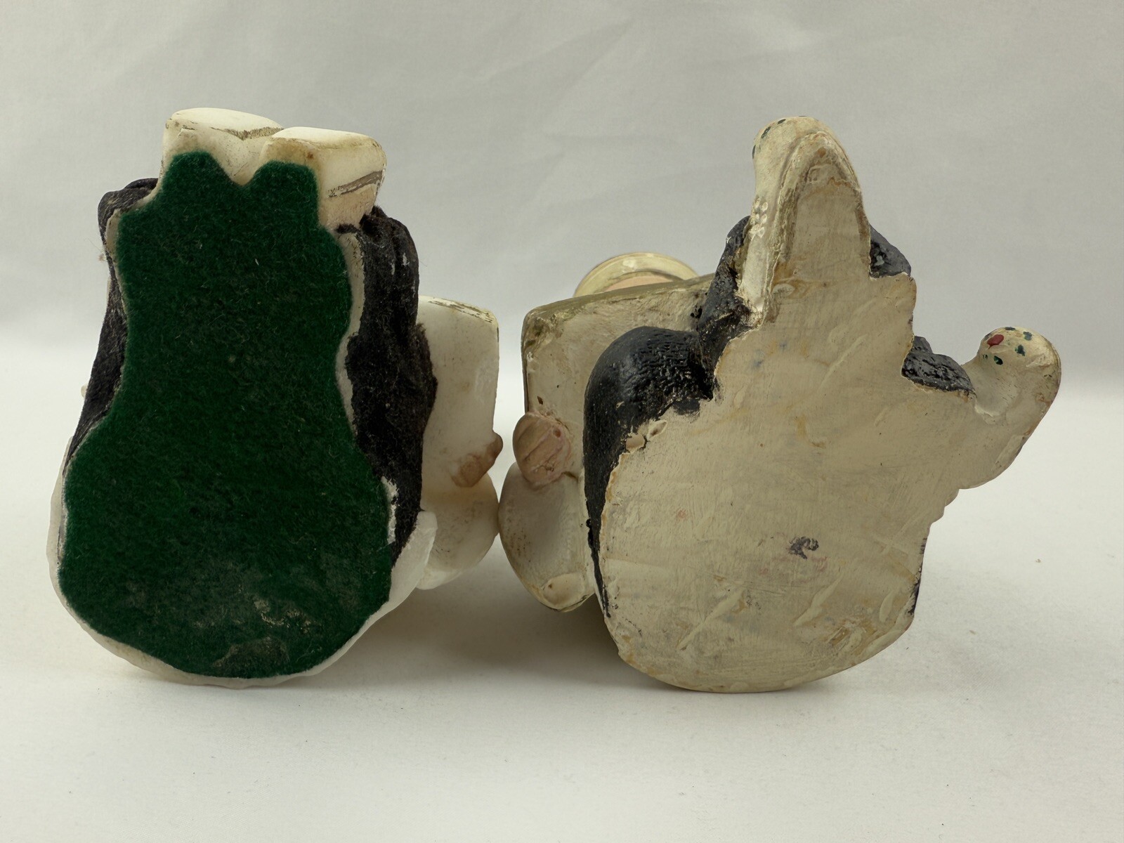 Vintage Pair of Asian Girl & Boy Reading a Book Chalk Ware Figures
