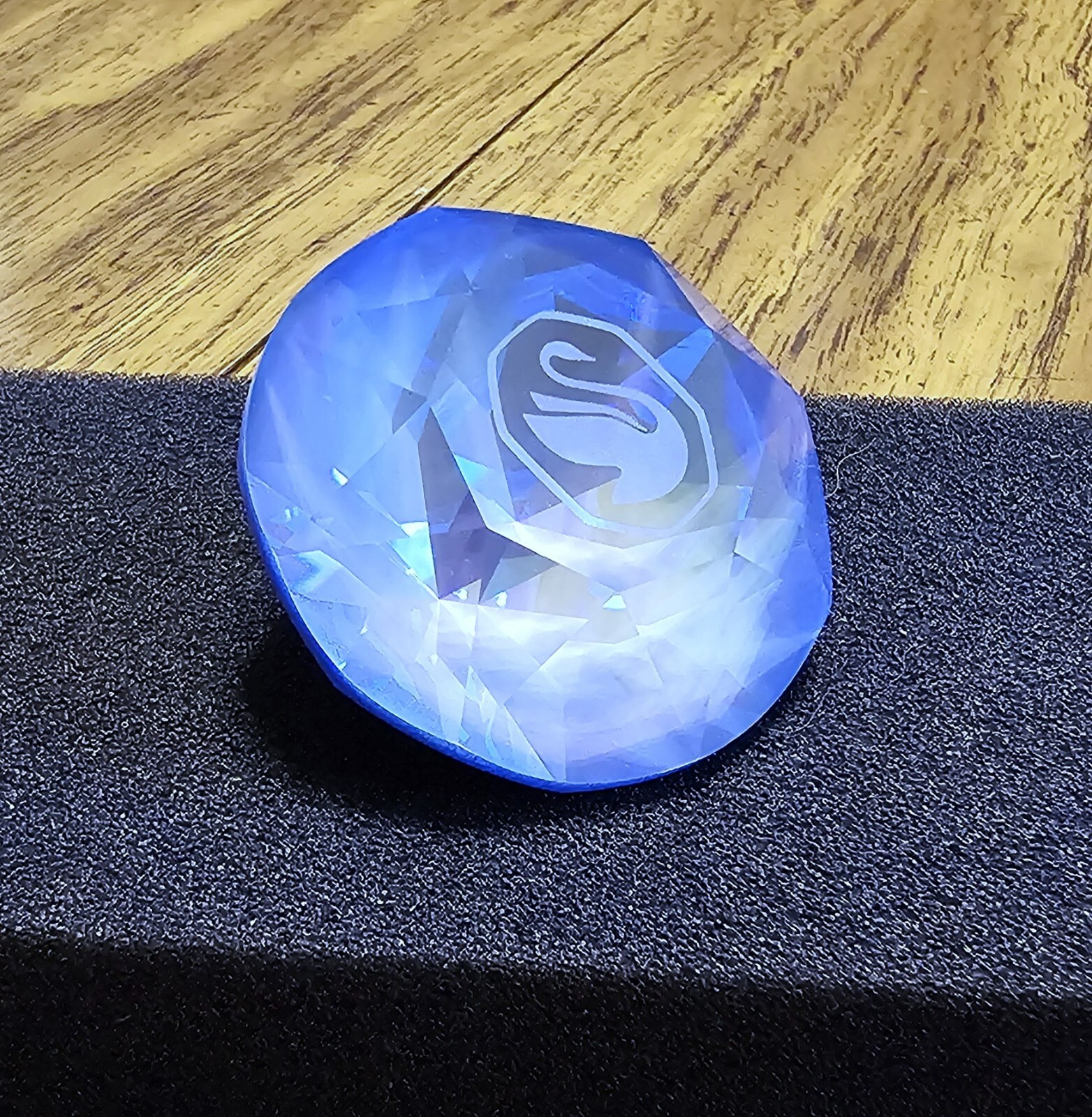 💎 Swarovski Crystal Exclusive 2025, Large, Ocean Blue, Chaton Gem Figurine NIB