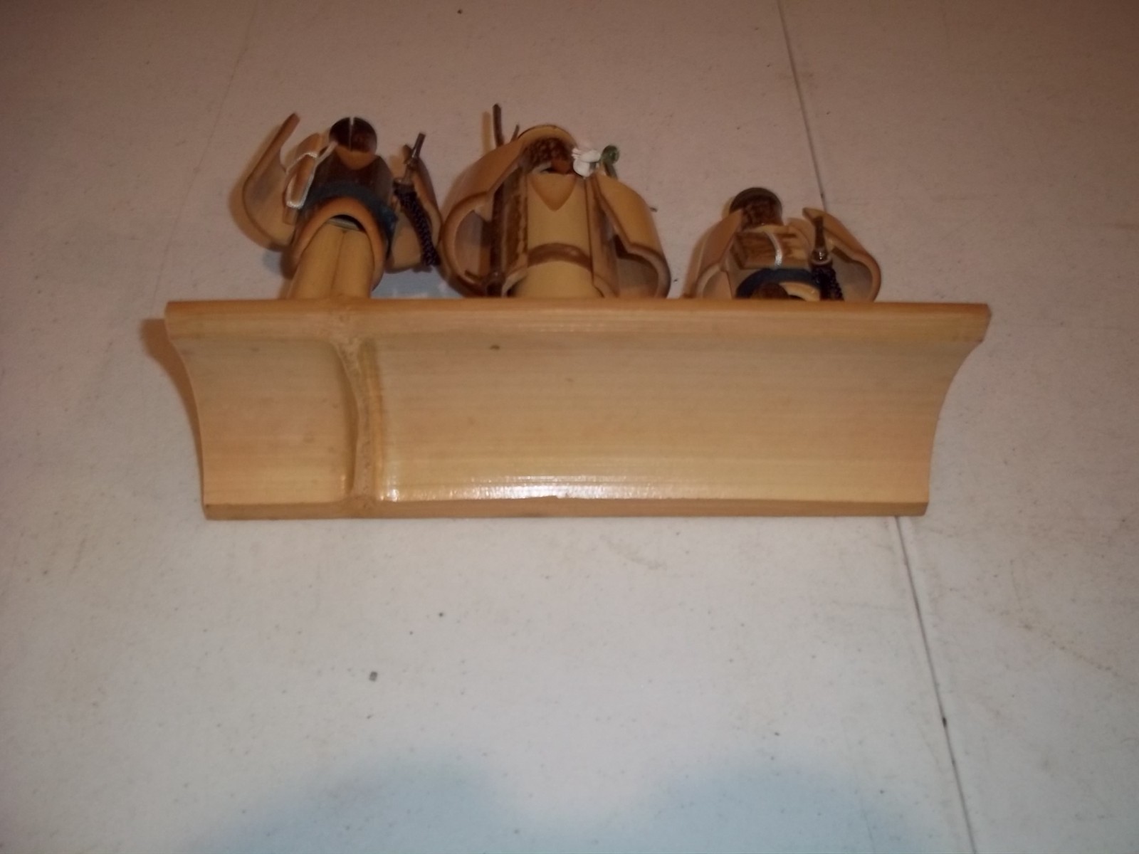 EXTREMELY RARE 3 Wise Men Oriental Wood Figurines