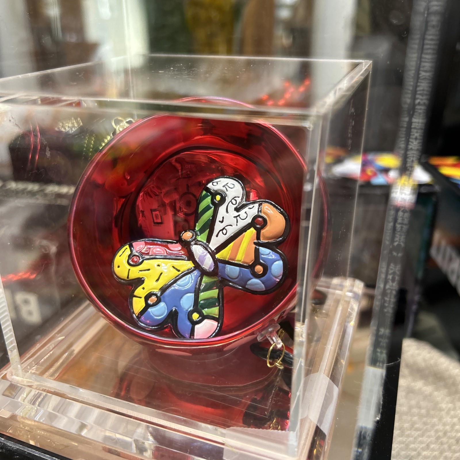 ROMERO BRITTO Butterfly Ball Ornament Westland Giftware 22002 ** NEW IN BOX **