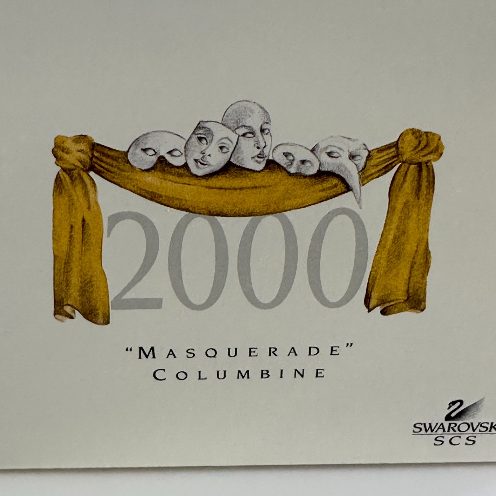 Swarovski Columbine 2000 SCS Masquerade Crystal Figurine Box 242032